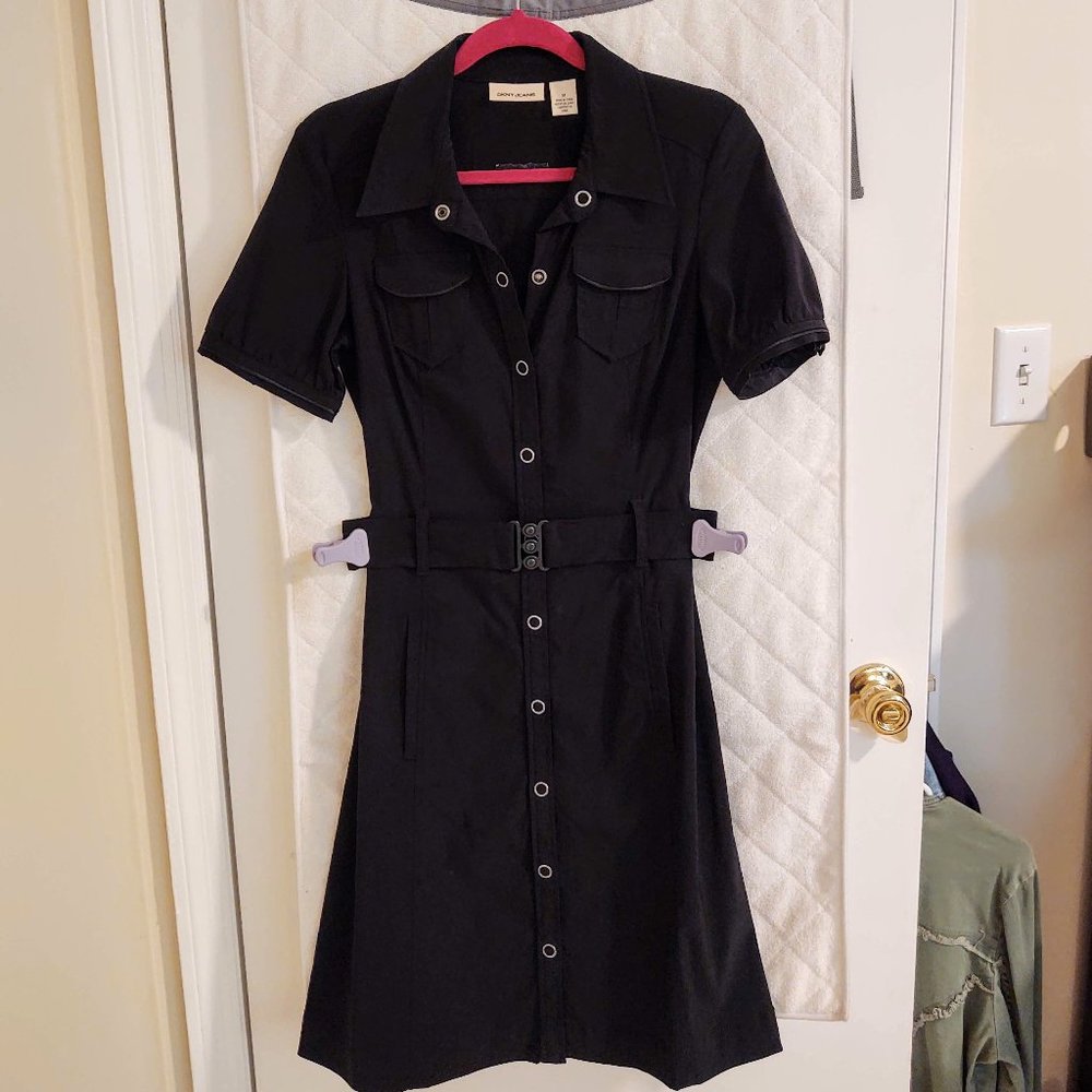 DKNYJEANS Casual Black Dress, Size Medium